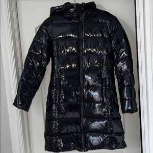 Michael Kors Shiny Black Womens Puffer Coat